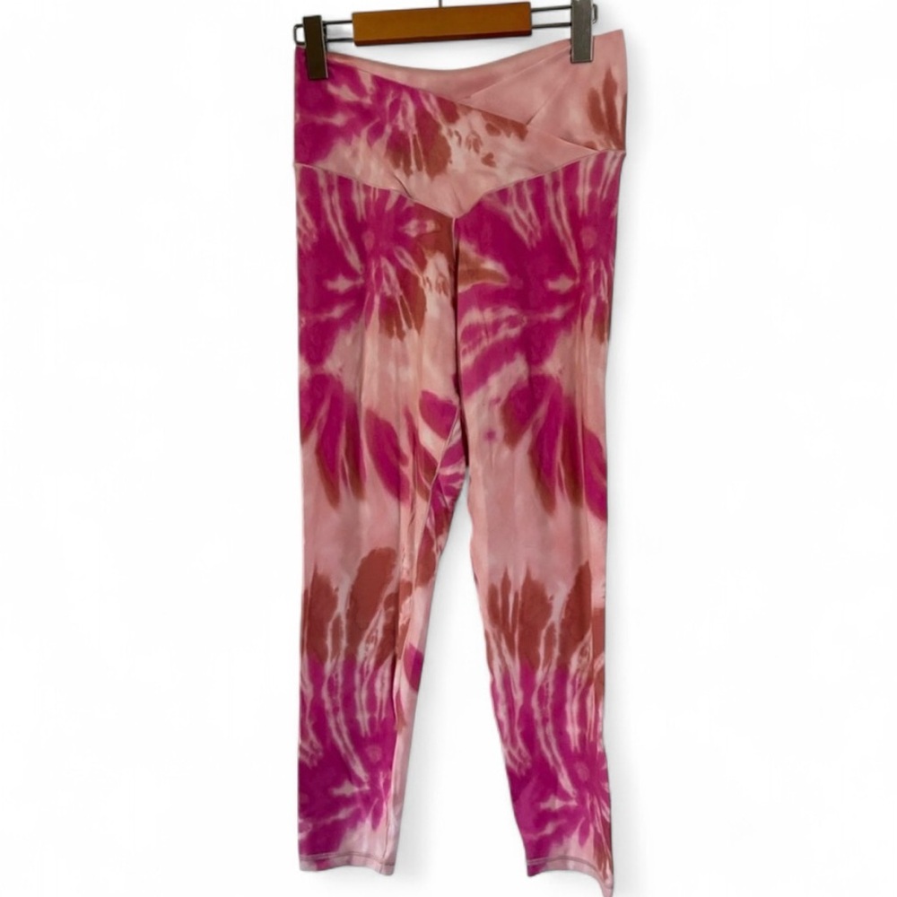 OFFLINE By Aerie Real Me High Waisted Crossover Flare Leggings in pink XL